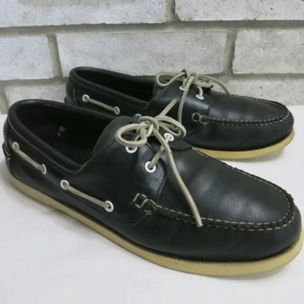 Brooks Brothers Leather Deck Boat Shoes Mens Casual Nautical Footwear Sz 11.5 M